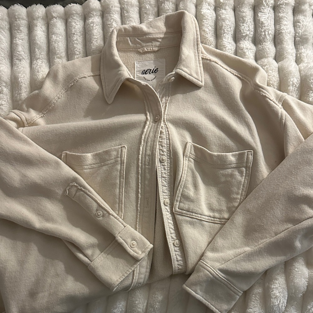 Aerie Cream Button-Up